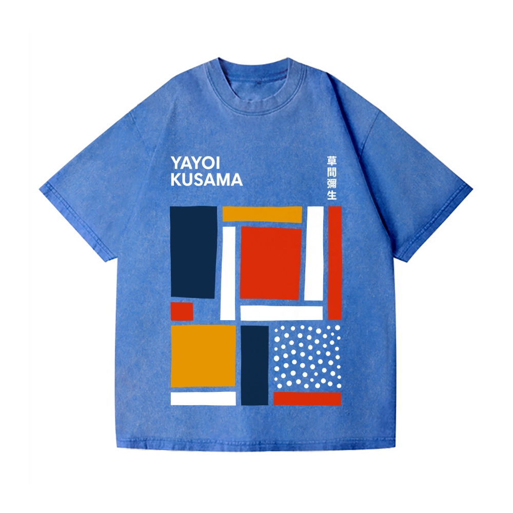 Yayoi Kusama Abstract Dot Geometry Vintage Wash Japanese Design T-Shirt