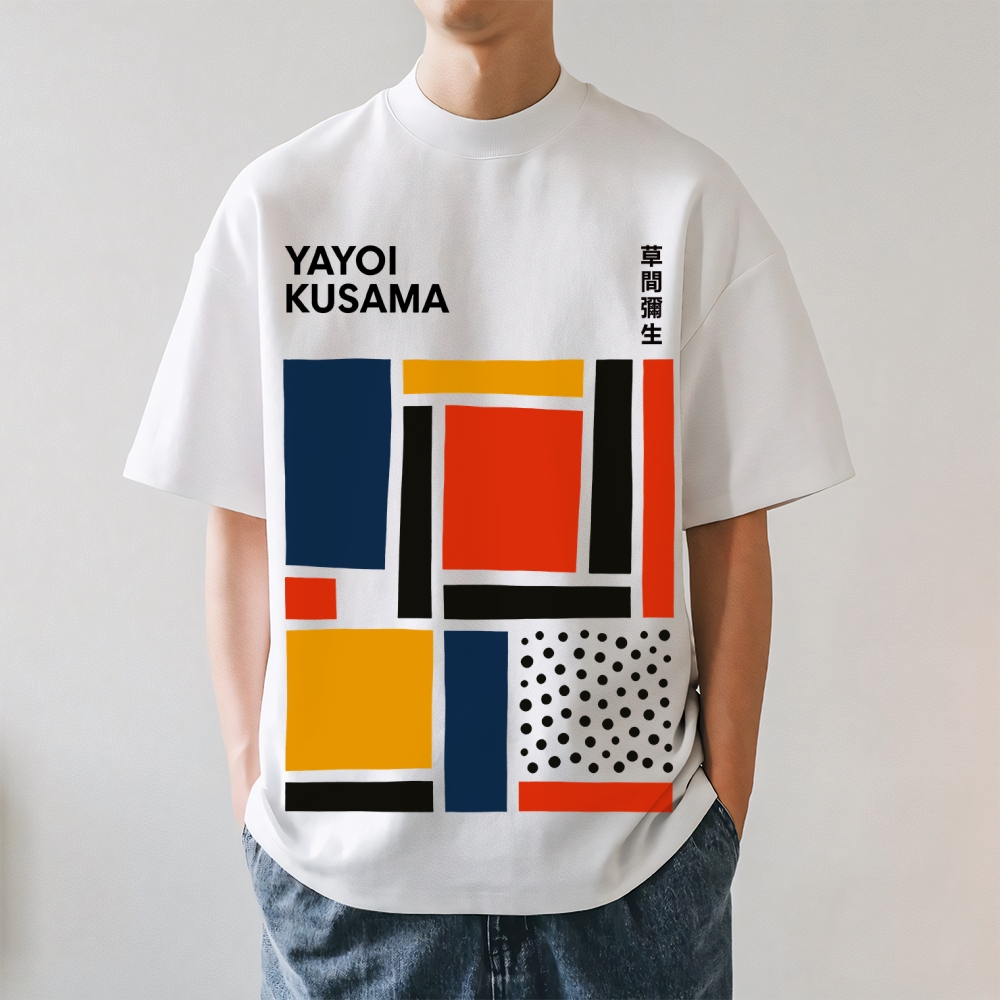 Yayoi Kusama Abstract Dot Geometry Japanese Style Classic Tee