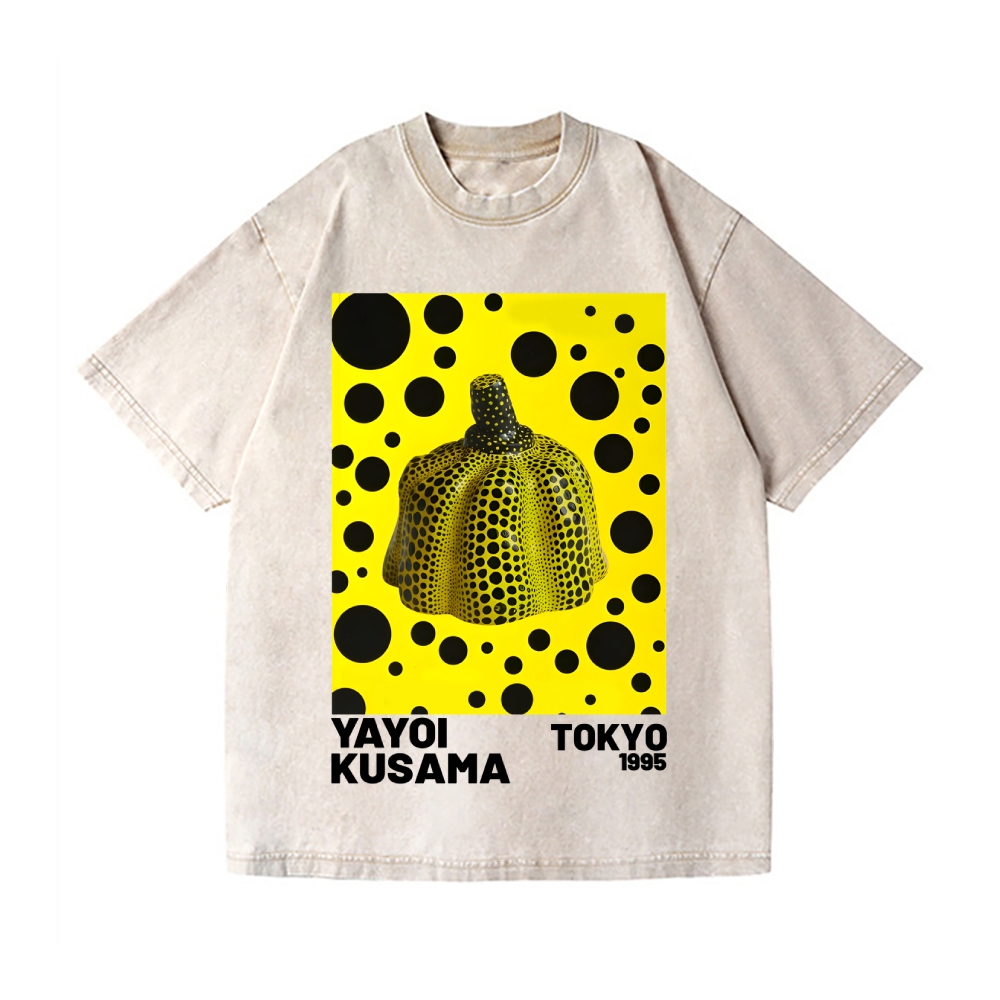 Yayoi Kusama Pumpkin Vintage Wash Japanese Design T-Shirt