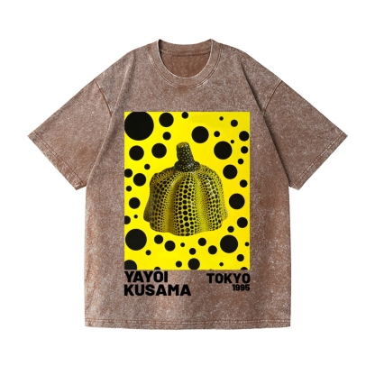 Yayoi Kusama Pumpkin Vintage Wash Japanese Design T-Shirt