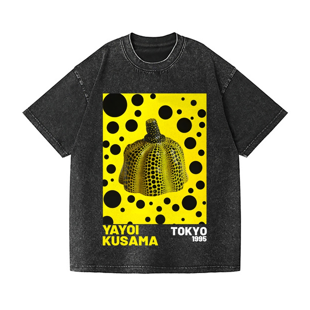 Yayoi Kusama Pumpkin Vintage Wash Japanese Design T-Shirt