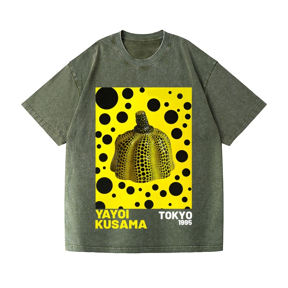 Yayoi Kusama Pumpkin Vintage Wash Japanese Design T-Shirt
