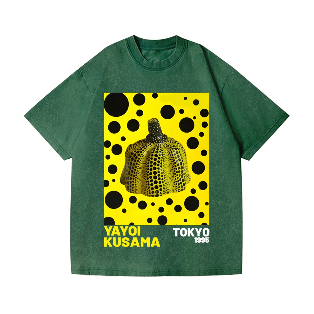 Yayoi Kusama Pumpkin Vintage Wash Japanese Design T-Shirt