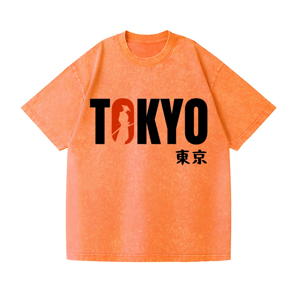 Tokyo Logo Vintage Wash Japanese Design T-Shirt