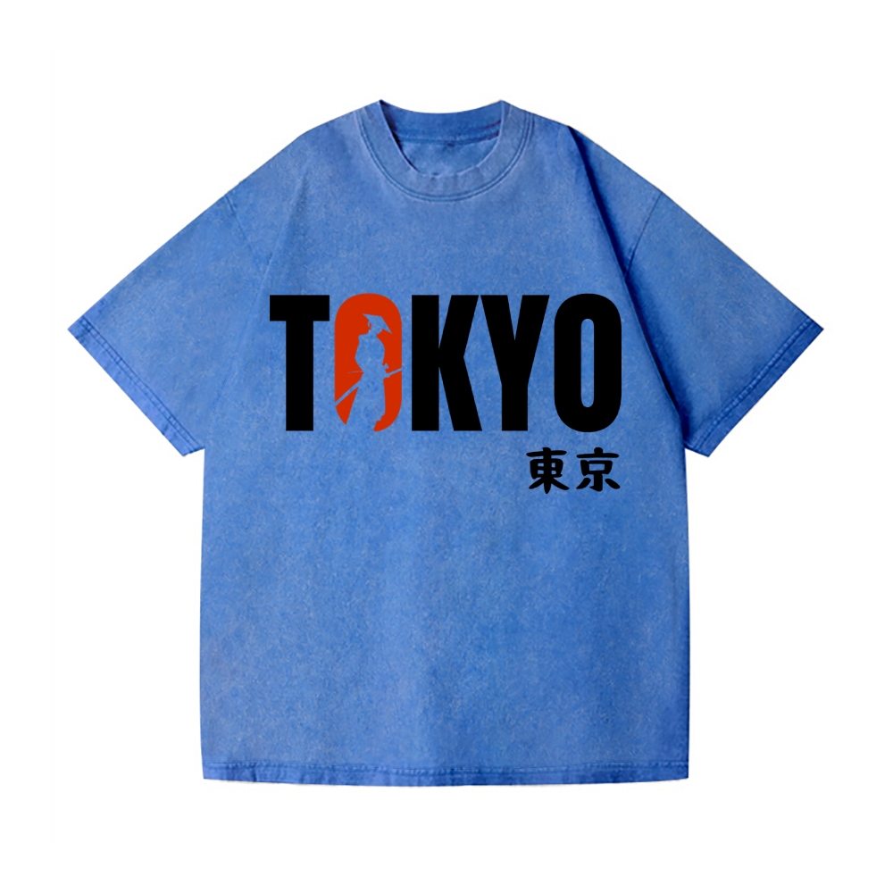 Tokyo Logo Vintage Wash Japanese Design T-Shirt