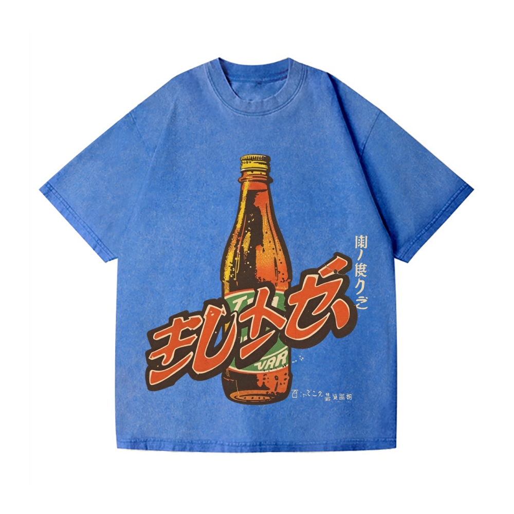 Retro Soda Bottle Vintage Wash Japanese Design T-Shirt