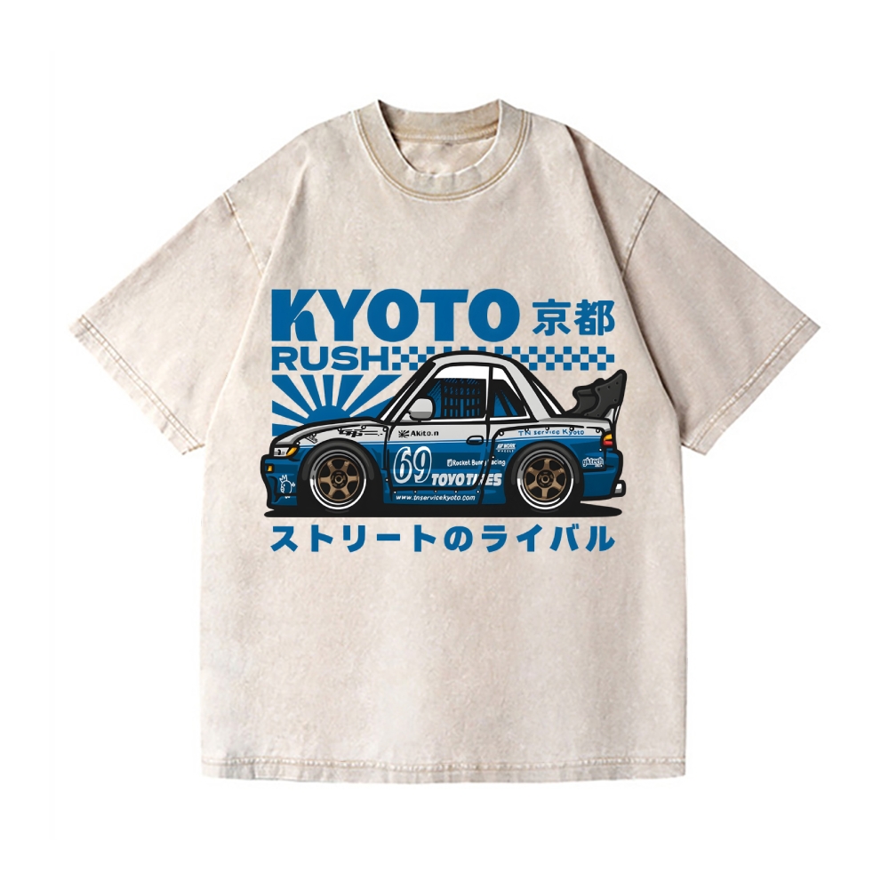 Racing Car Vintage Wash Japanese Design T-Shirt