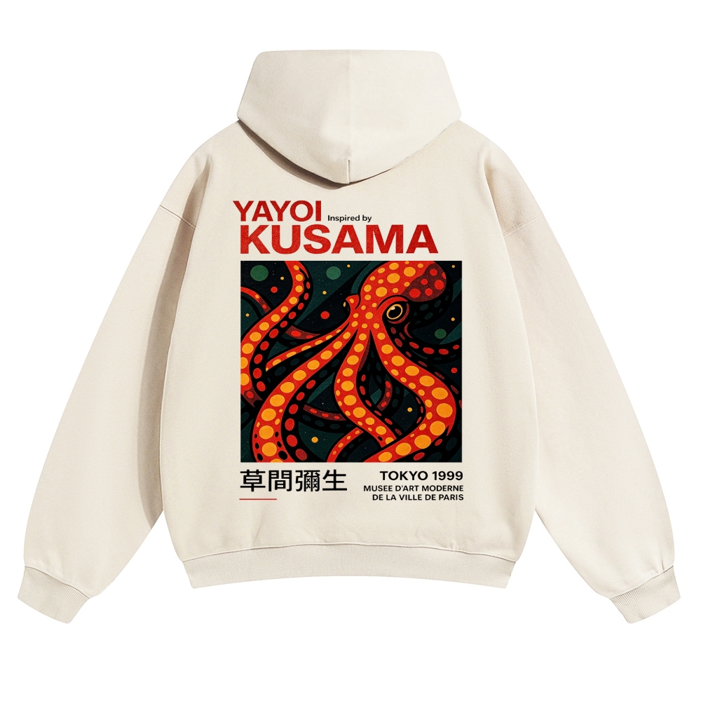 Yayoi Kusama Octopus Vintage Cotton Hoodie