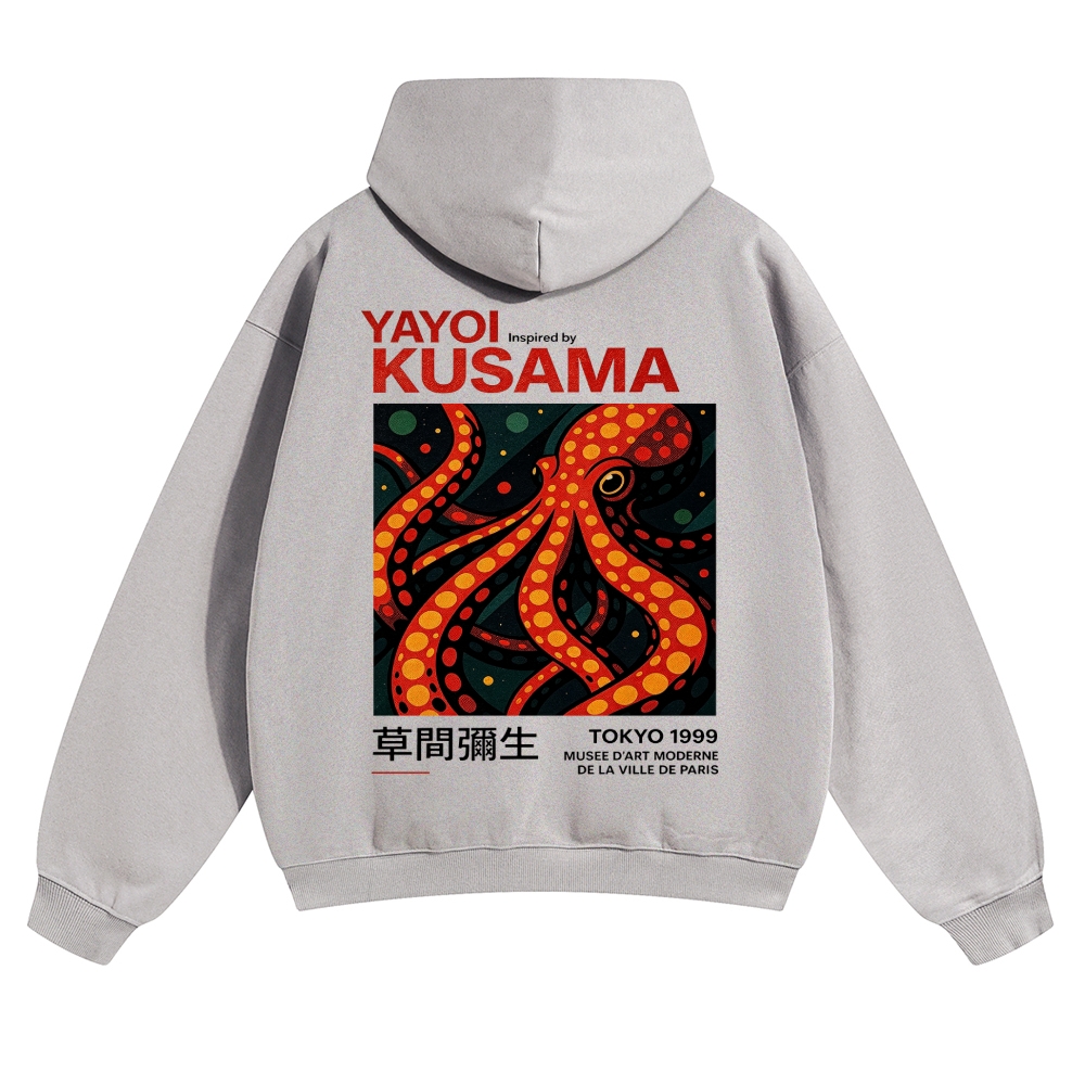 Yayoi Kusama Octopus Vintage Cotton Hoodie