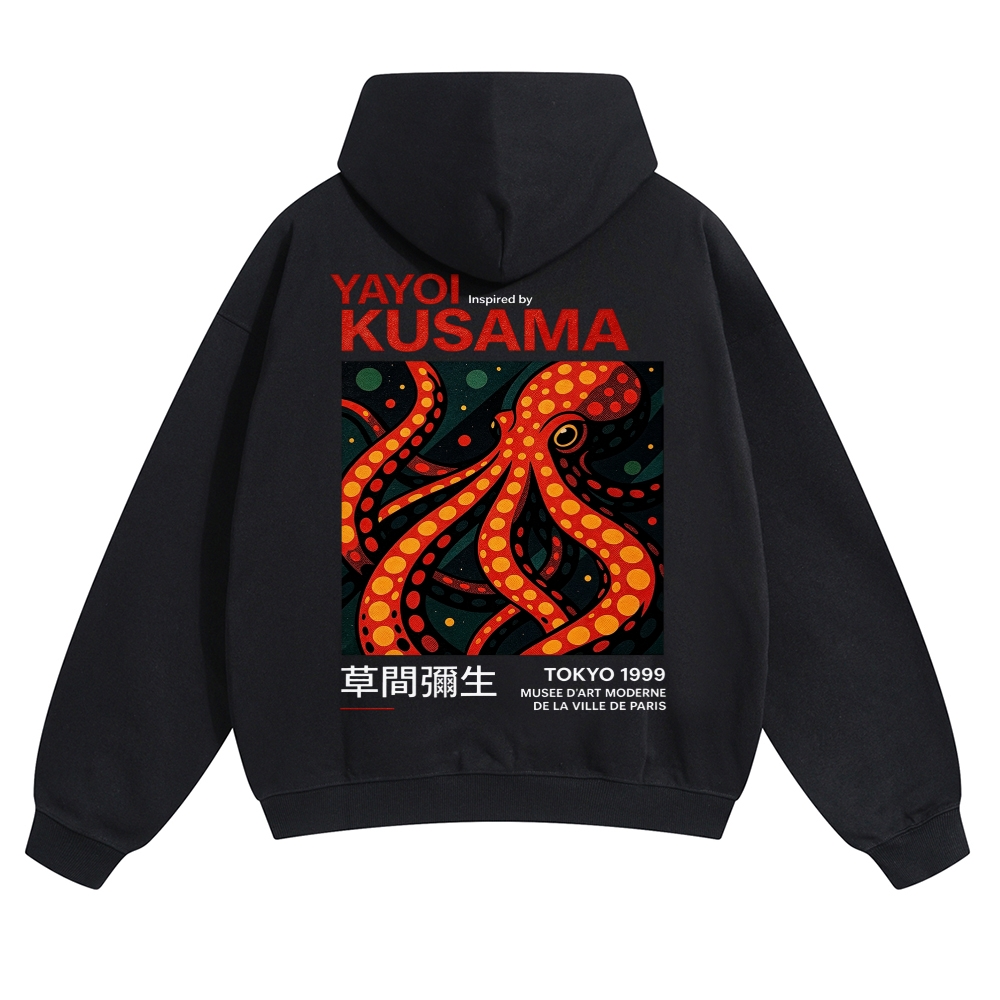 Yayoi Kusama Octopus Vintage Cotton Hoodie