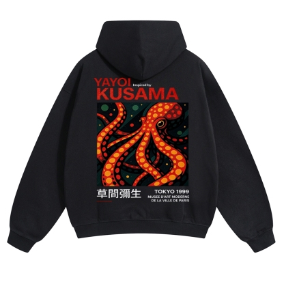 Yayoi Kusama Octopus Vintage Cotton Hoodie