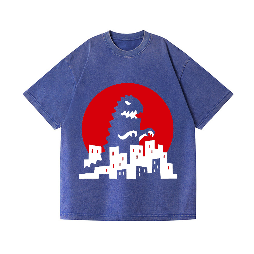 Godzilla Vintage Wash Japanese Design T-Shirt