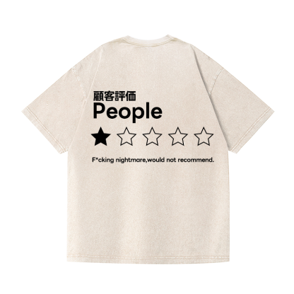 People Vintage Wash Japanese Design Back Art T-Shirt