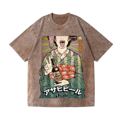 Vintage Wash Japanese Design T-Shirt