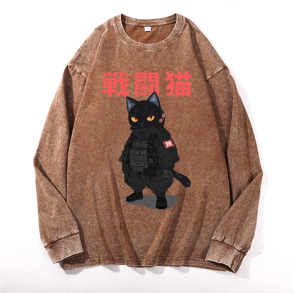 Vintage Cotton Wash Crewneck Sweatshirt