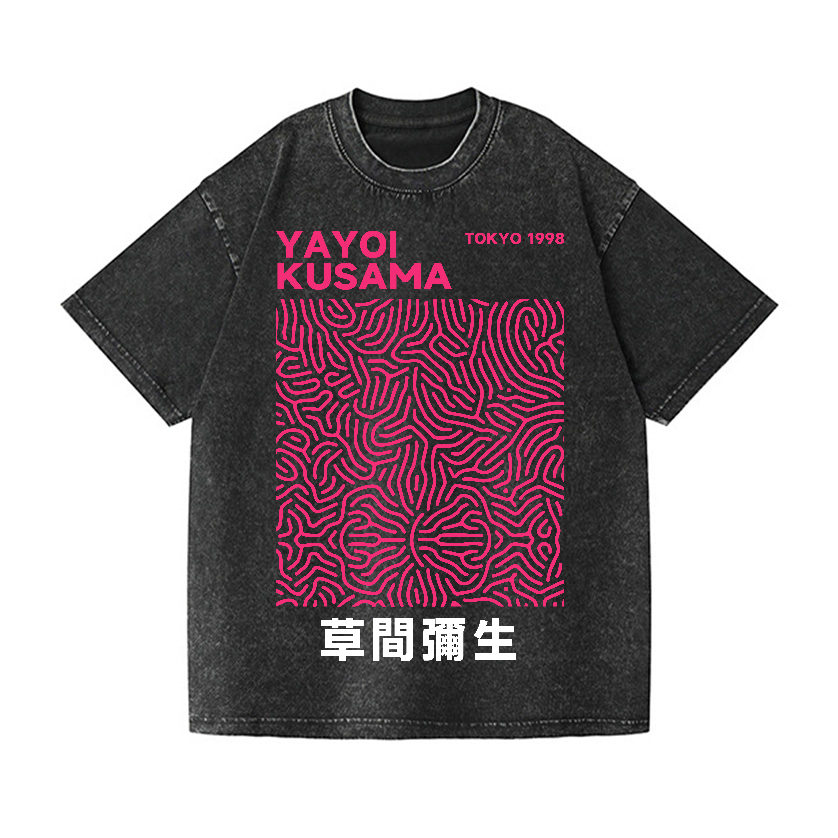 Yayoi Kusama Vintage Wash Japanese Design T-Shirt