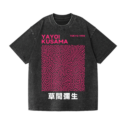 Yayoi Kusama Vintage Wash Japanese Design T-Shirt