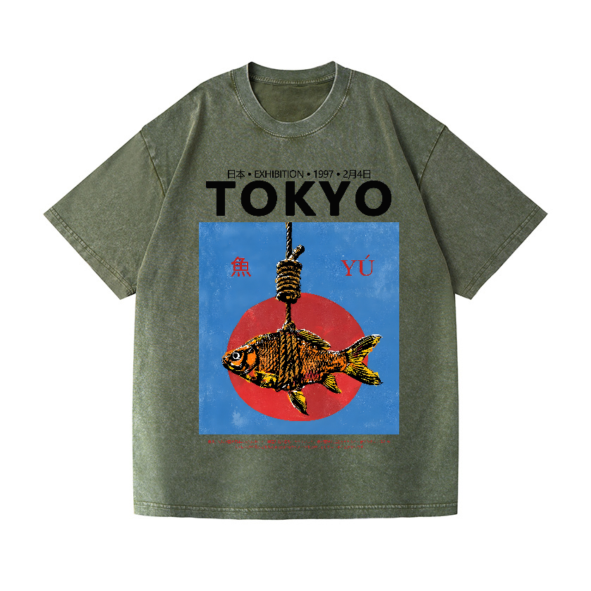 Tokyo Fish Vintage Wash Japanese Design T-Shirt