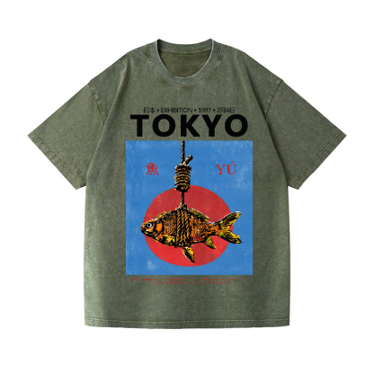 Tokyo Fish Vintage Wash Japanese Design T-Shirt
