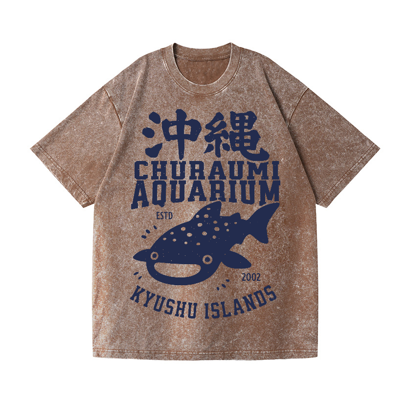 Churaumi Aquarium Vintage Wash Japanese Design T-Shirt
