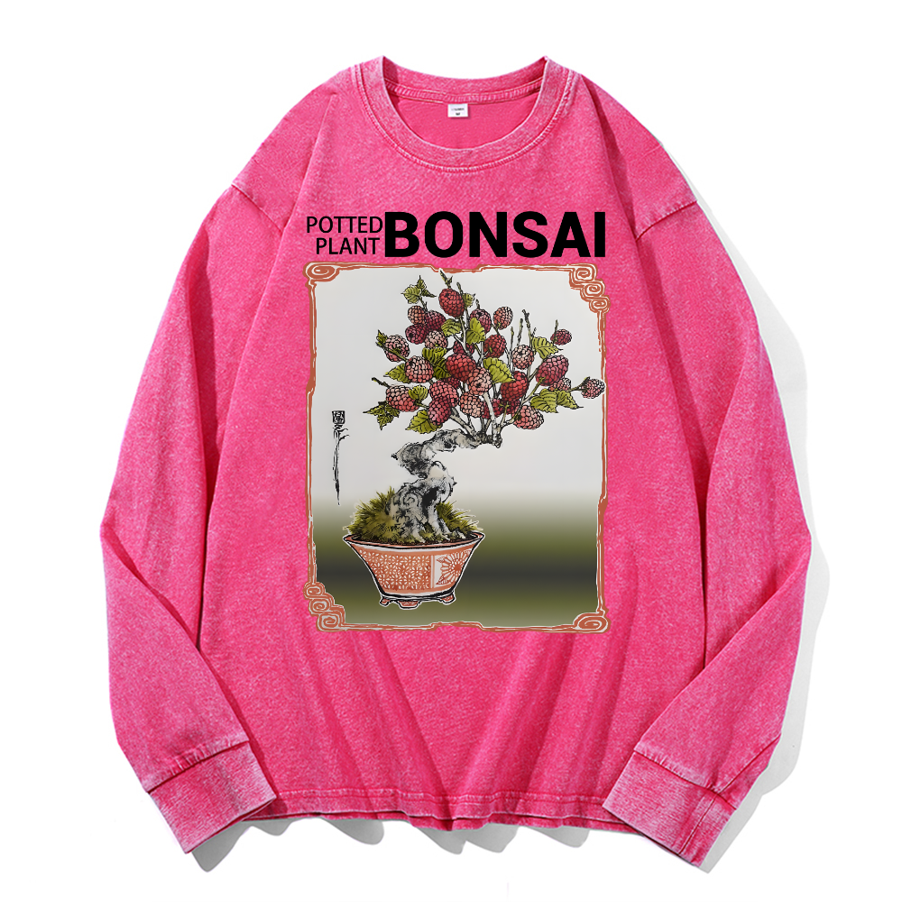 Bonsai Vintage Cotton Wash Crewneck Sweatshirt