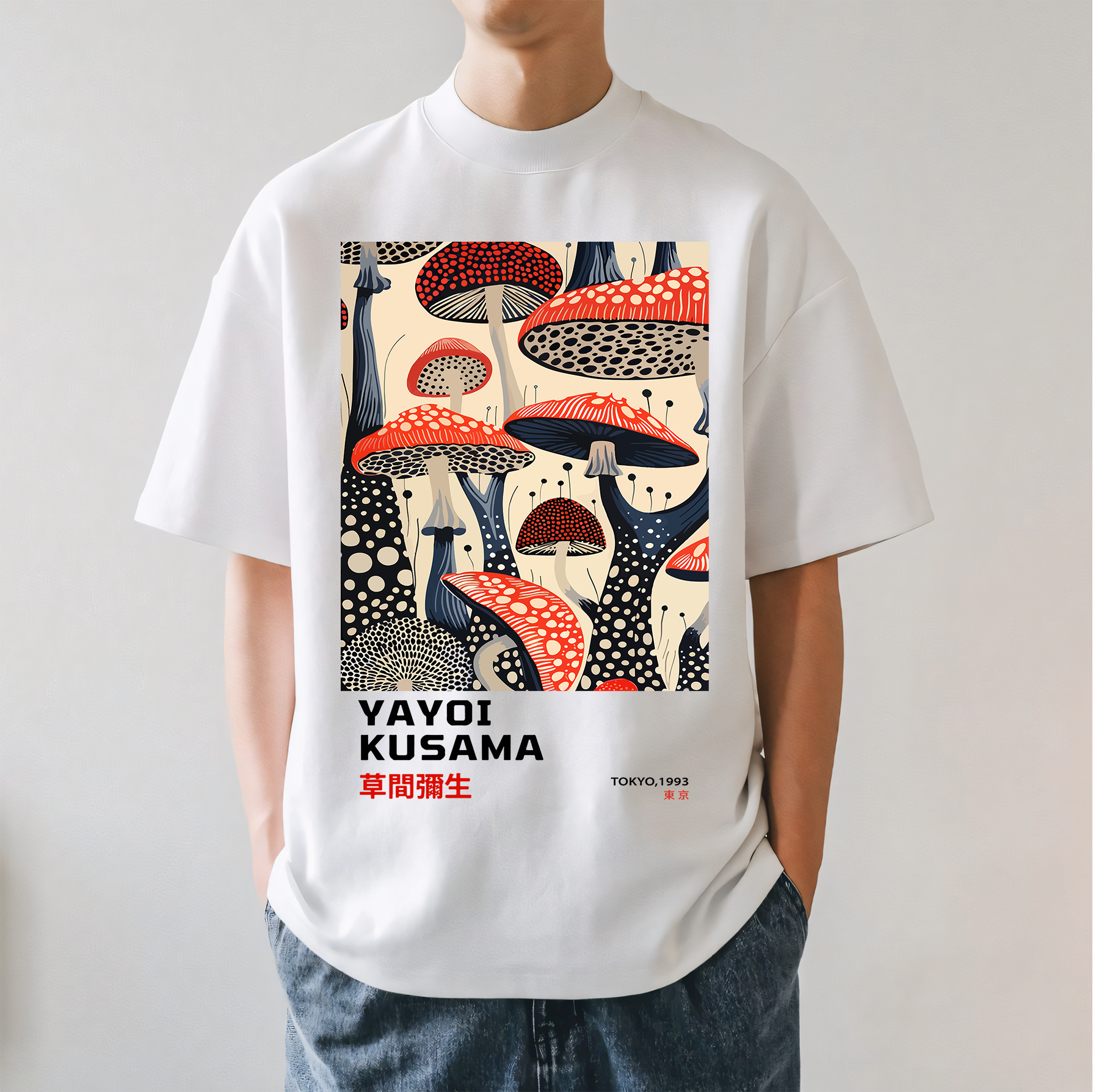 Yayoi Kusama Mushroom Japanese Style Classic Tee