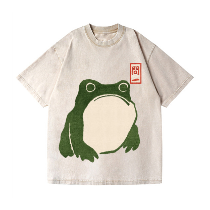 Frog Vintage Wash Japanese Design T-Shirt