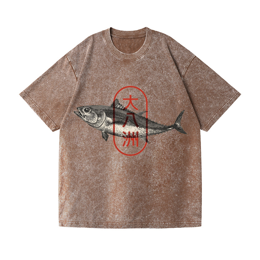 Vintage Wash Japanese Design T-Shirt