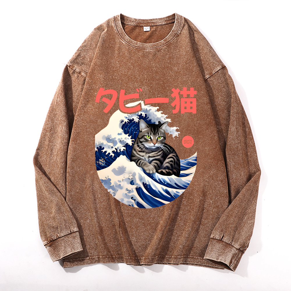 Vintage Cotton Wash Crewneck Sweatshirt