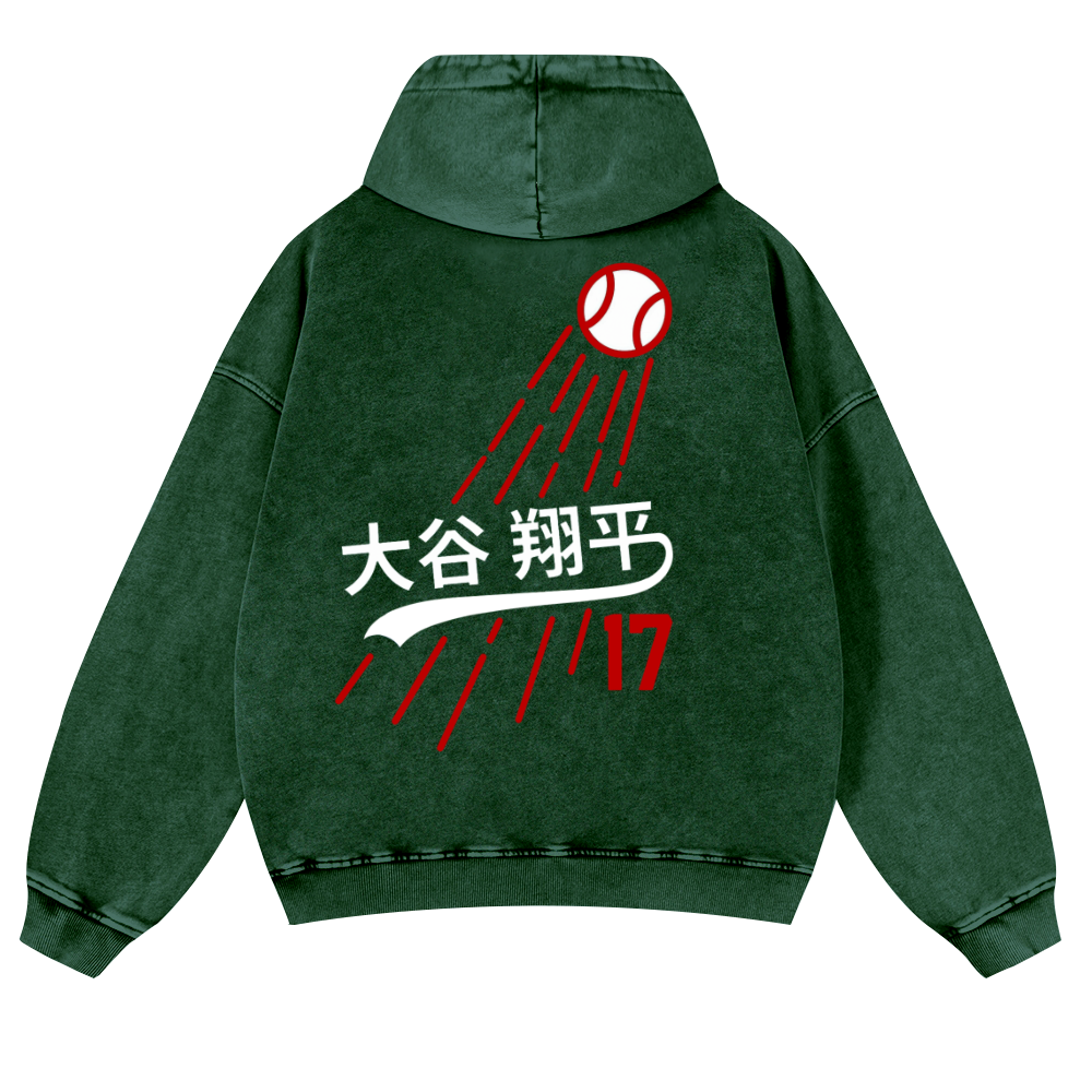 Shohei Ohtani Vintage Washed Cotton Back Art Hoodie