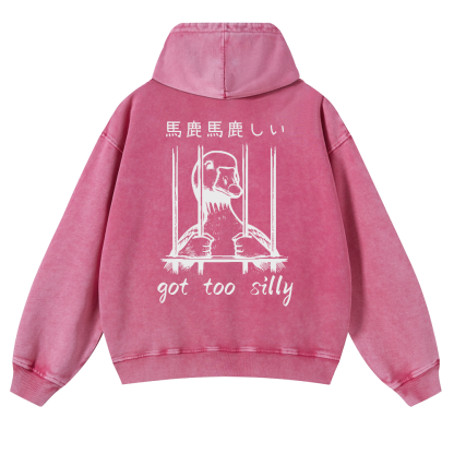 Duck Vintage Washed Cotton Back Art Hoodie