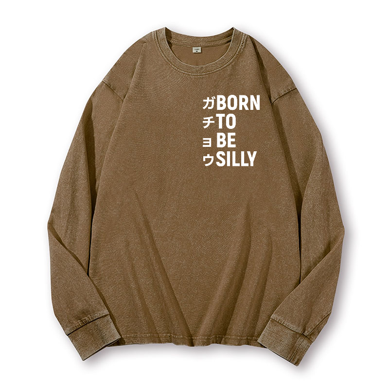 Goose Vintage Washed Cotton Back Art Long-sleeve T-shirt