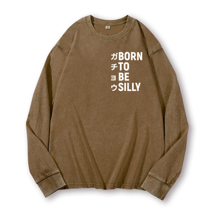 Goose Vintage Washed Cotton Back Art Long-sleeve T-shirt
