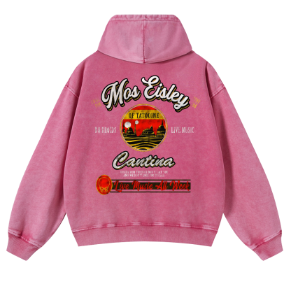 Mos Eisley Cantina Vintage Washed Cotton Back Art Hoodie