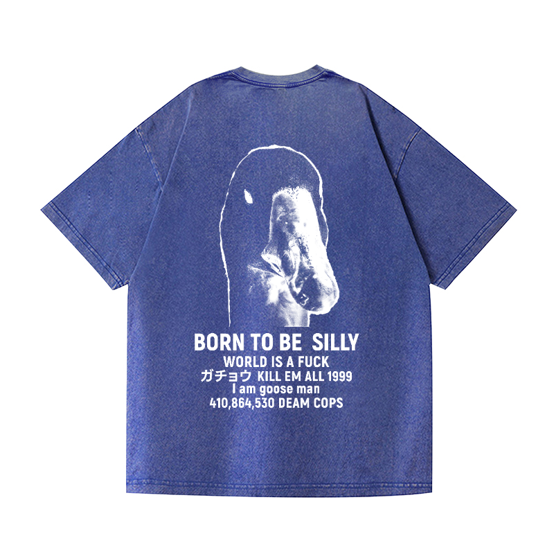 Duck Vintage Wash Japanese Design Back Art T-Shirt