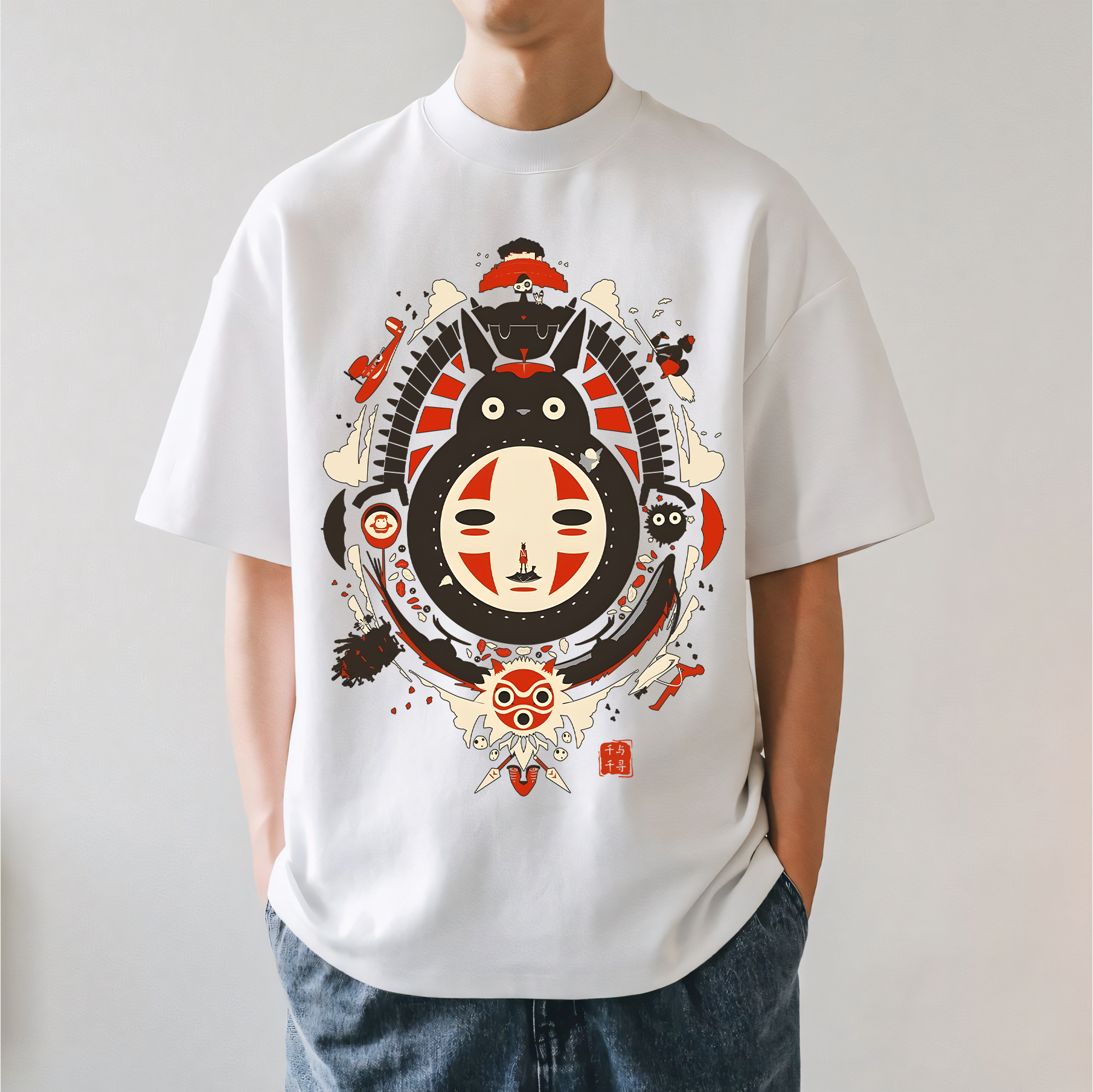 Ghibli Totoro No Face Kaonashi Japanese Style Classic Tee