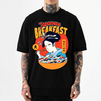 Geisha Fish Sushi Japanese Style Classic Tee