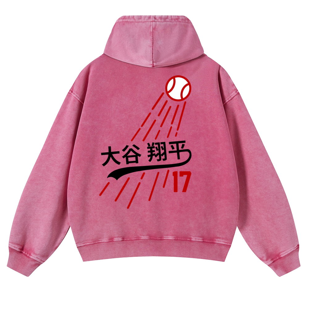 Shohei Ohtani Vintage Washed Cotton Back Art Hoodie