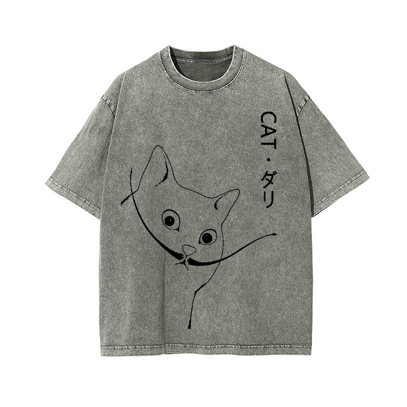 Vintage Wash Japanese Design T-Shirt
