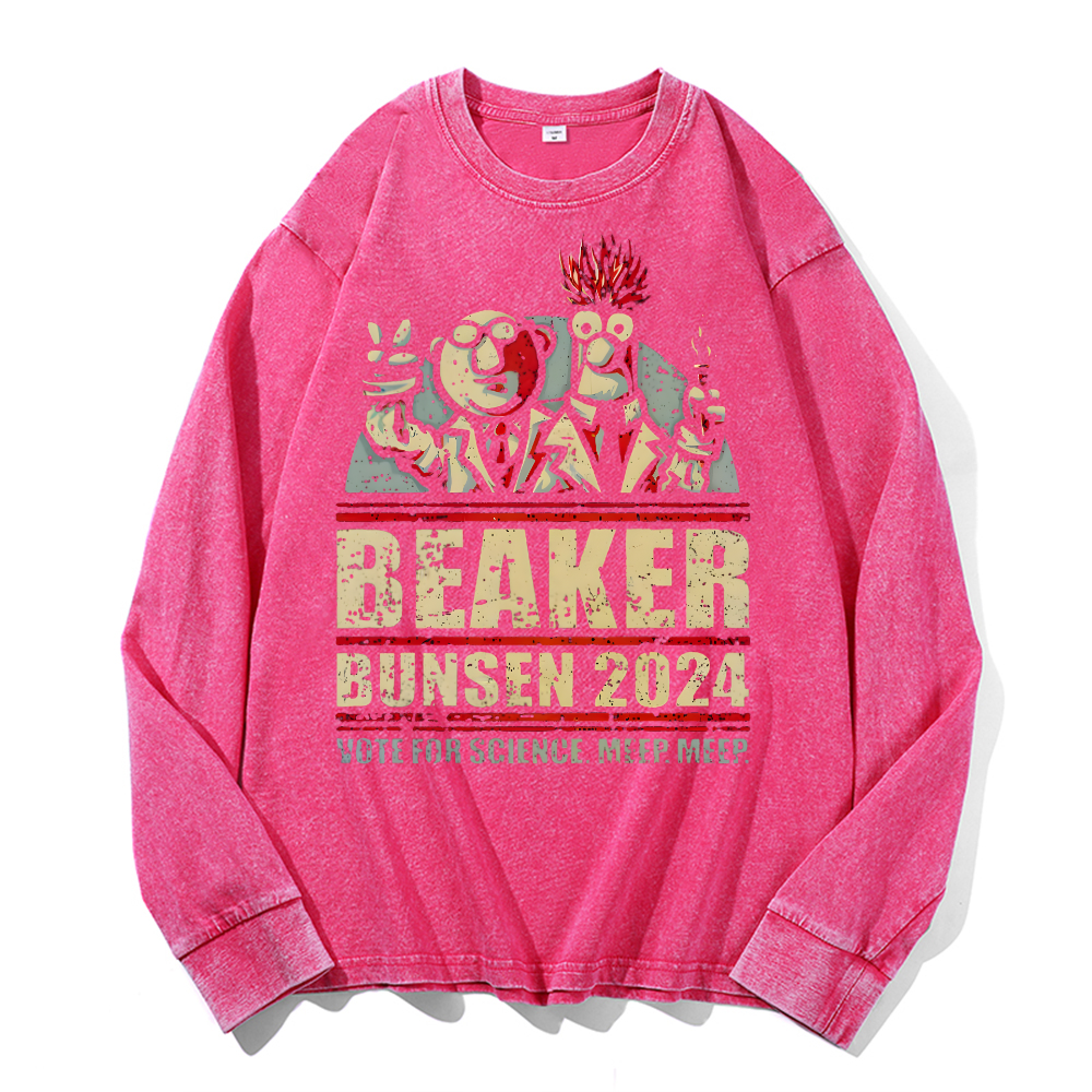 Beaker Bunsen 2024Vintage Cotton Wash Crewneck Sweatshirt