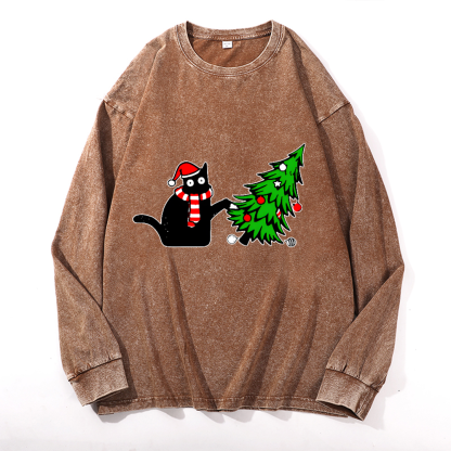 Vintage Cotton Wash Crewneck Sweatshirt