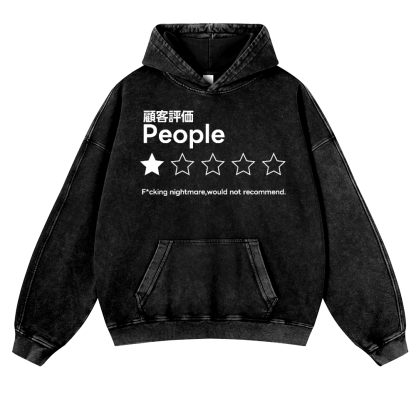 People Vintage Washed Thick Cotton Hoodie