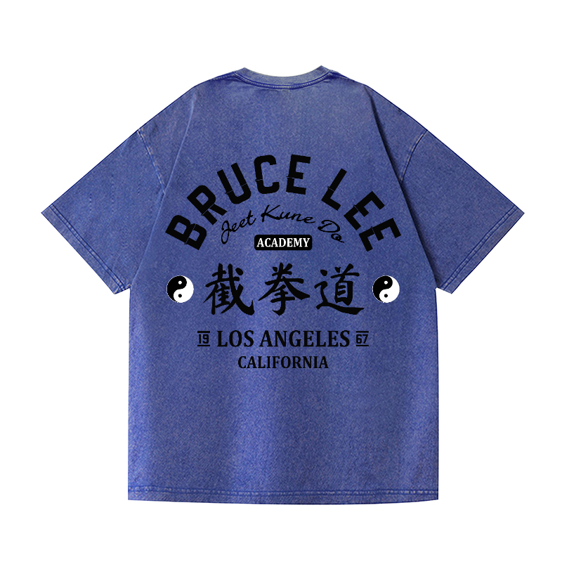 Jeet Kune Do Bruce Lee Vintage Wash Japanese Design Back Art T-Shirt