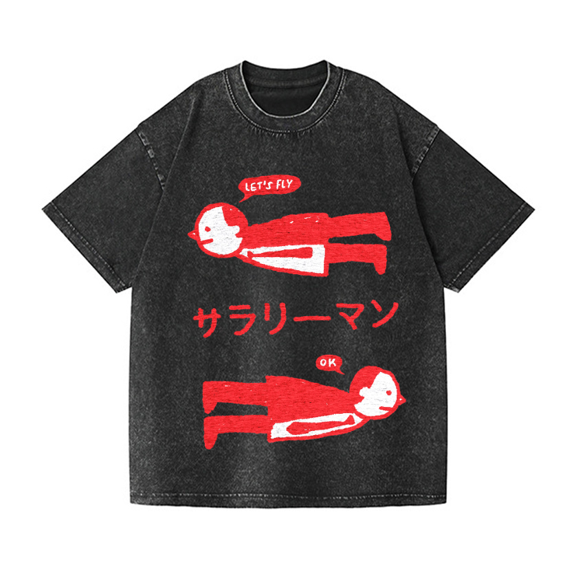 Fly Vintage Wash Japanese Design T-Shirt