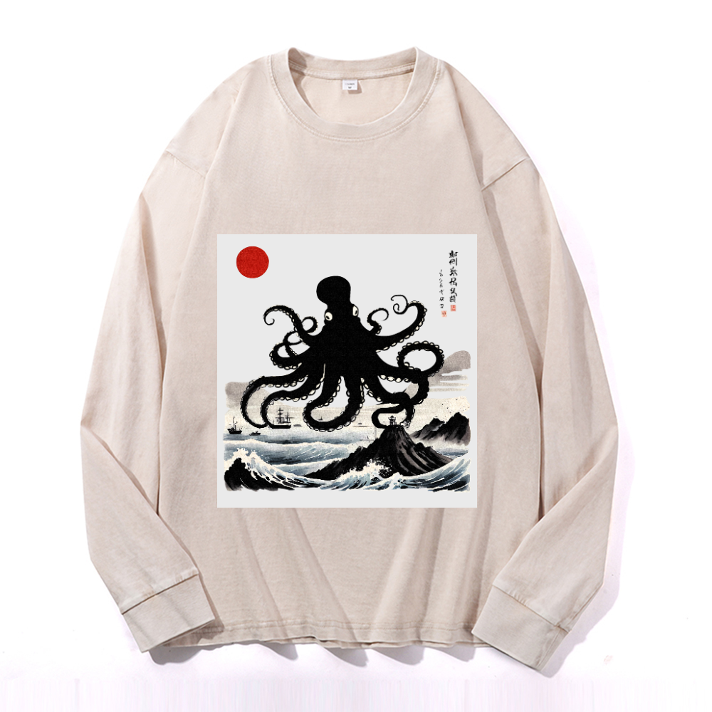 Vintage Cotton Wash Crewneck Sweatshirt