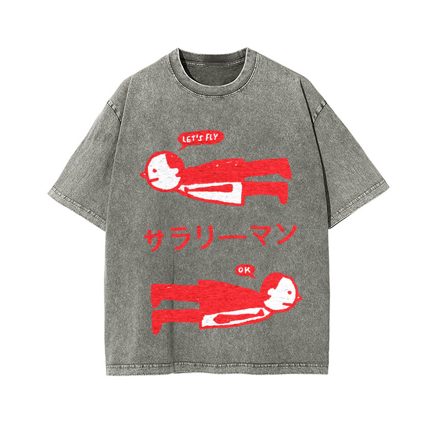 Fly Vintage Wash Japanese Design T-Shirt