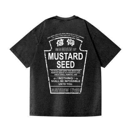 Faith Easter Vintage Wash Japanese Design Back Art T-Shirt