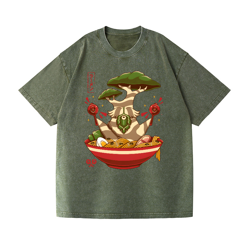 Bonsai Ramen Vintage Wash Japanese Design T-Shirt