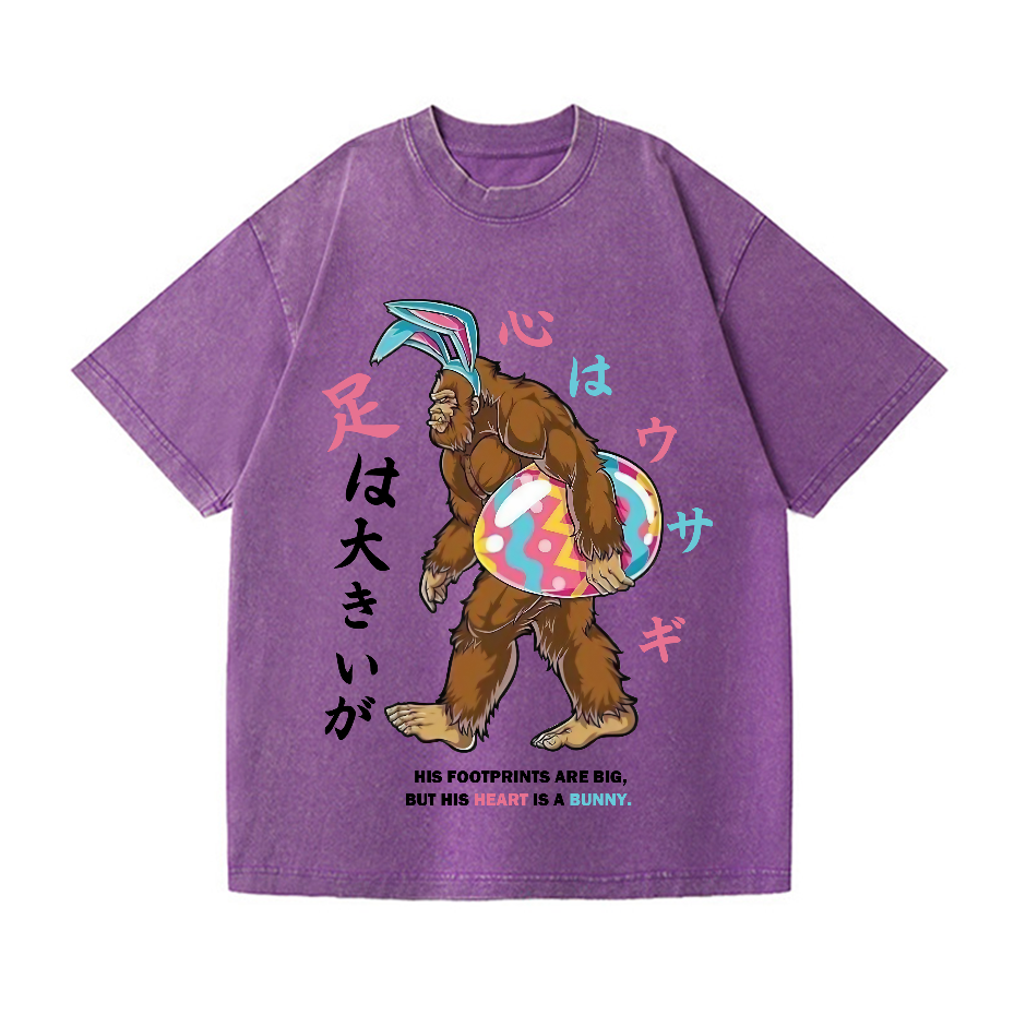 Easter Bigfoot Vintage Wash Japanese Design T-Shirt