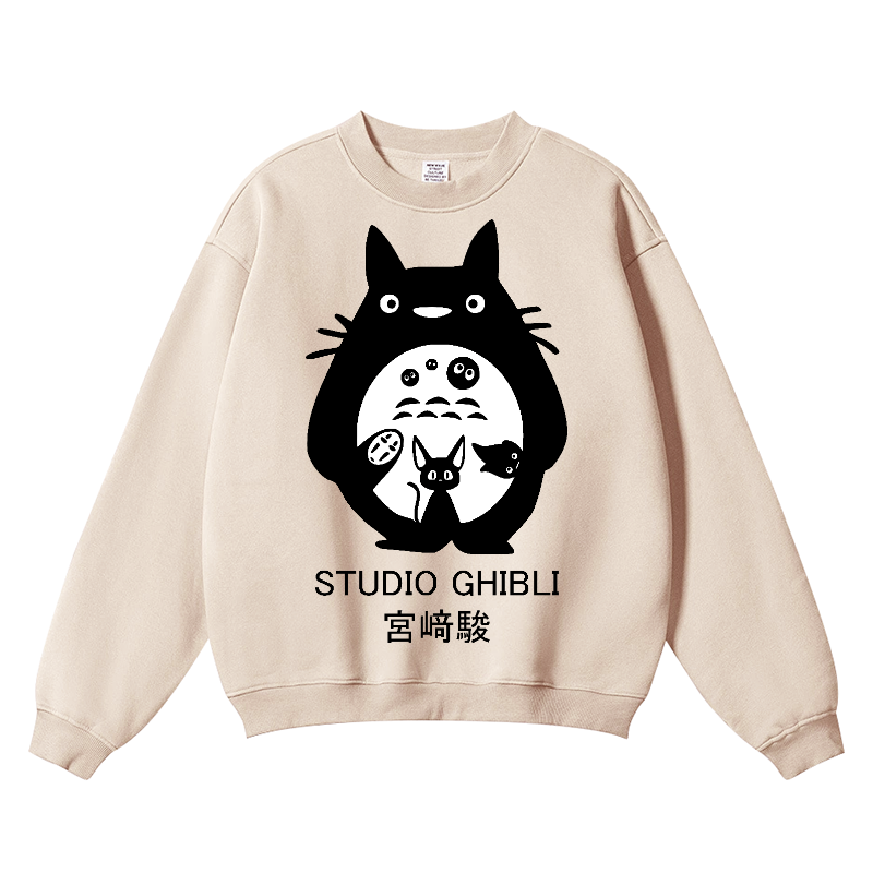 Studio Ghibli Totoro No Face Kaonashi Wrinkle-Resistant Crewneck Sweat